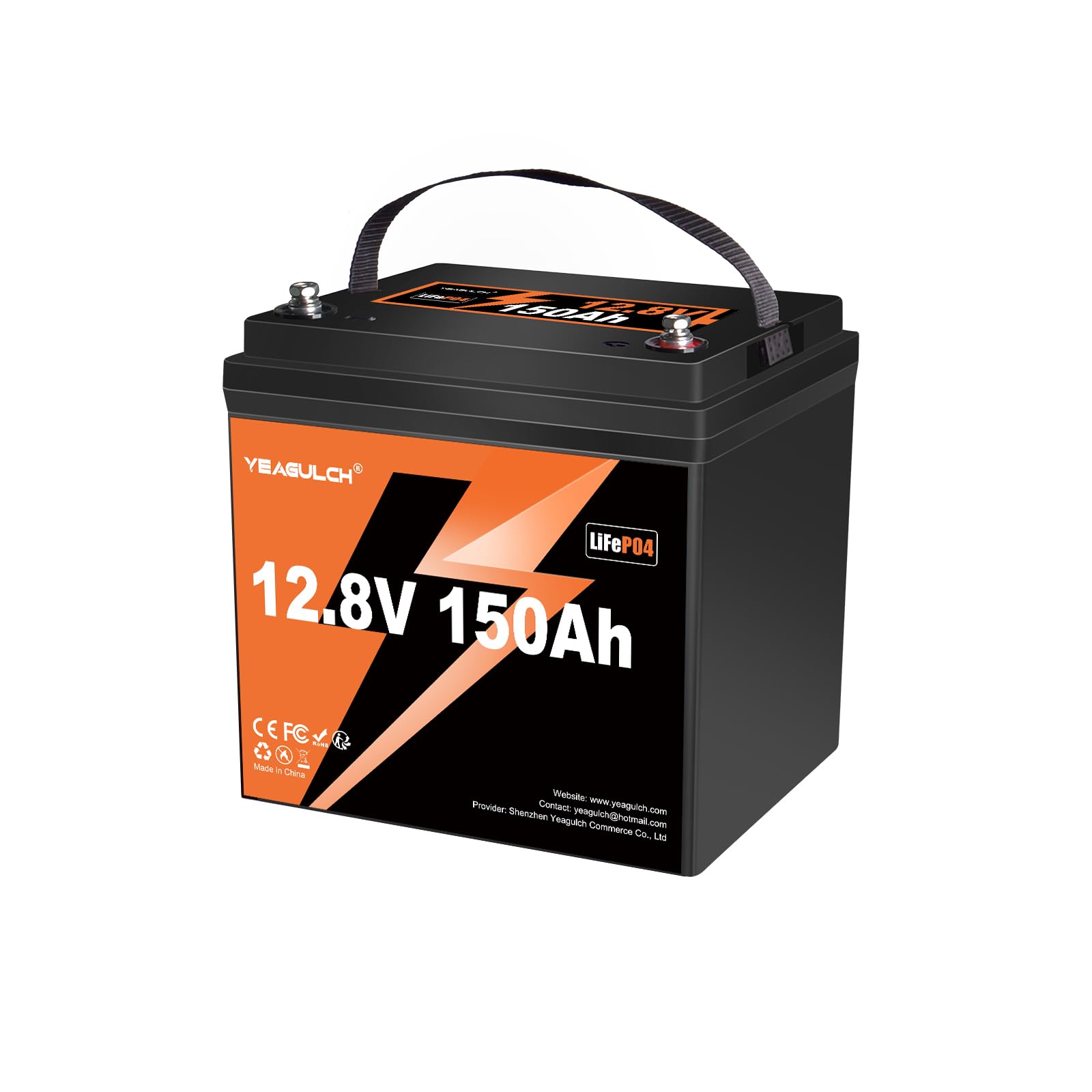12V 150Ah Mini LiFePO4 Lithium Batterie 1920Wh mit 100A BMS