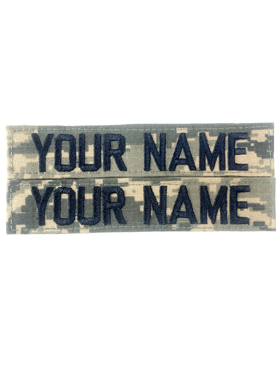 2 piecee ABU Name Tape & Air Force Tape (Sew on or with Hook Fastener), 1"x 5" Length