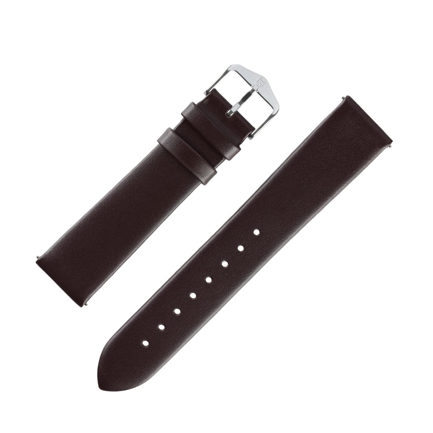 HirschToronto Fine-Grained Leather Watch Strap in Brown