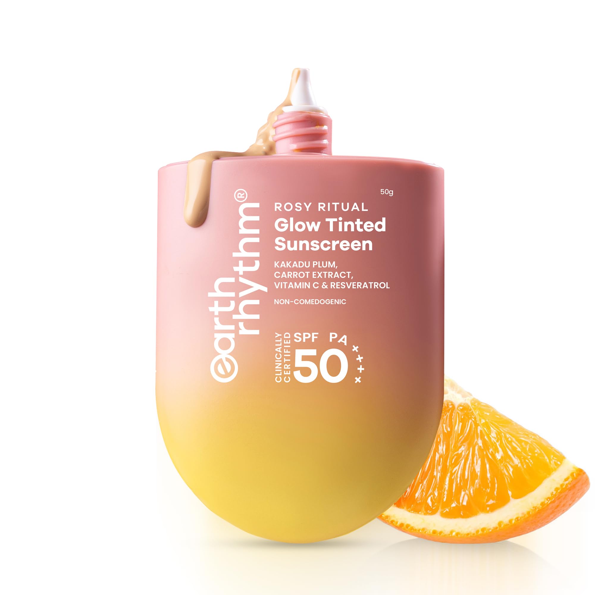 Earth Rhythm Rosy Ritual Glow Tinted Sunscreen SPF 50 50g Vanilla - Image 1