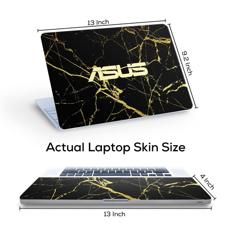 Image of Galaxsia Marble D1 Full Vinyl Laptop Skin /Sticker /Cover for 13 to 13.3 Inches Laptops Laminated-Removable-HD Quality Compatible for Hp-Dell-Sony-Lenovo-Asus etc.(13x9.2 Inches)