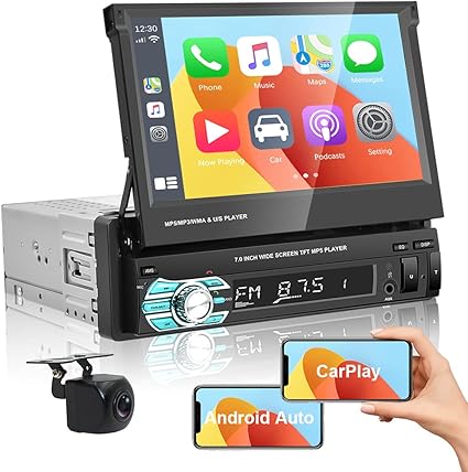 Amazon Co Jp 7 フリップアウト Carplay および人間の特徴をもつ自動車の単一の喧騒のタッチスクリーン車のステレオを反転させます バックアップカメラ付きbluetoothラジオ Usb Tf Aux In Fmラジオレシーバー付き 家電 カメラ