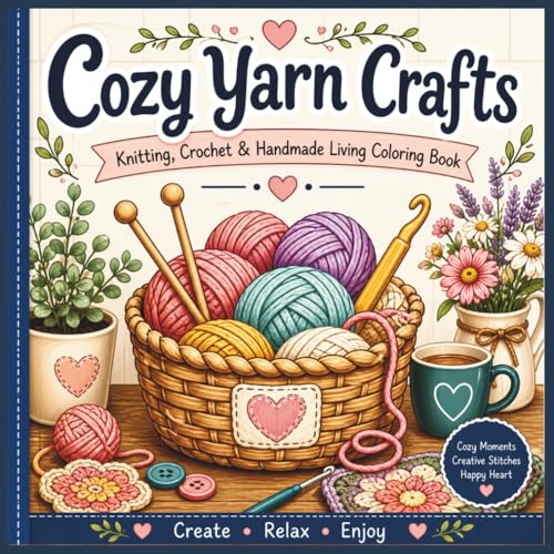 Cozy Yarn Crafts: A Yarn & Crochet Coloring Book: Relax, Create, and Enjoy the Little Moments (Happy Homemaker) image 2