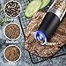 Electric Salt and Pepper Grinder Set Battery Powered Automatic Operated Pepper Grinder Gravity Salt and Pepper Mill Refillable with Light