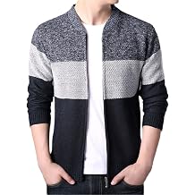 Autumn Winter Men Sweater Patchwork Knitted Cardigan Coat Knitwear Sweater Coat Tops Outwear