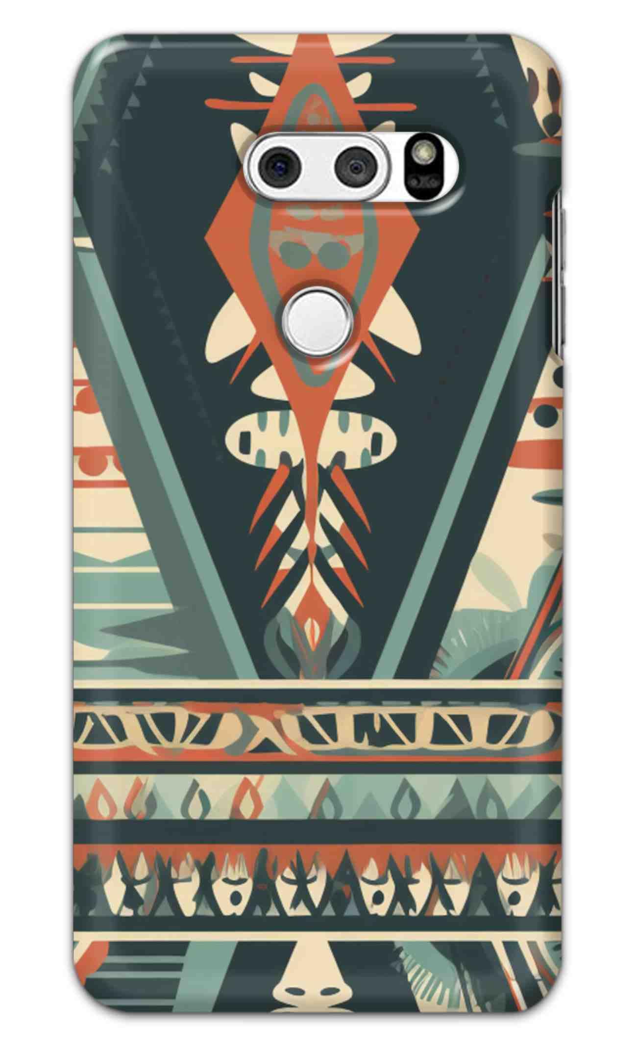 NDCOM for LG V30 Plus Back Cover Tribal Imprints African Ethnic Art Printed Hard Case