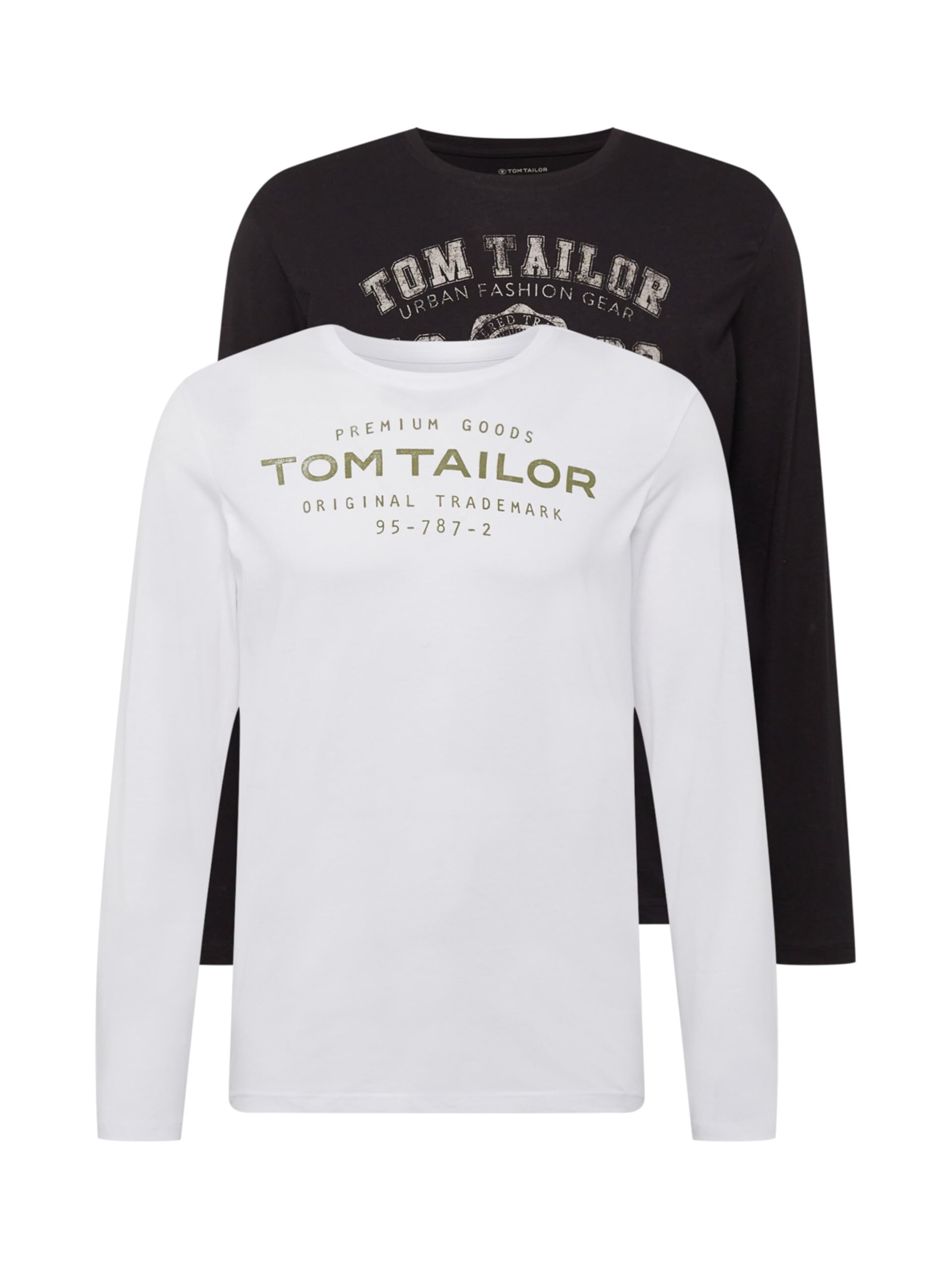 TOM TAILOR Herren Langarmshirt im Doppelpack