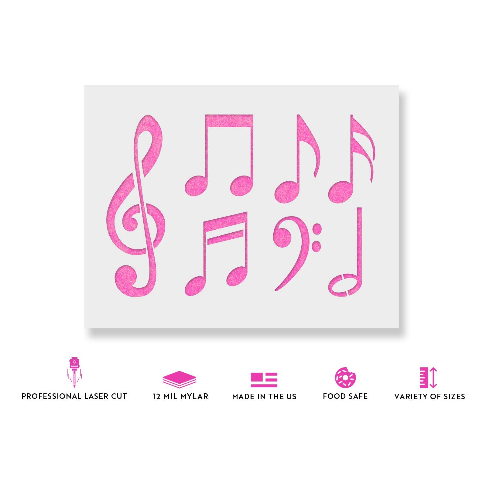 Amazon.com: Music Notes Stencil - Music Notes, Treble, Music, Music Notes Stencil, Large Music Stencil amazon-com-music-notes-stencil-music-notes-treble-music-music-notes-stencil-large-music-stencil