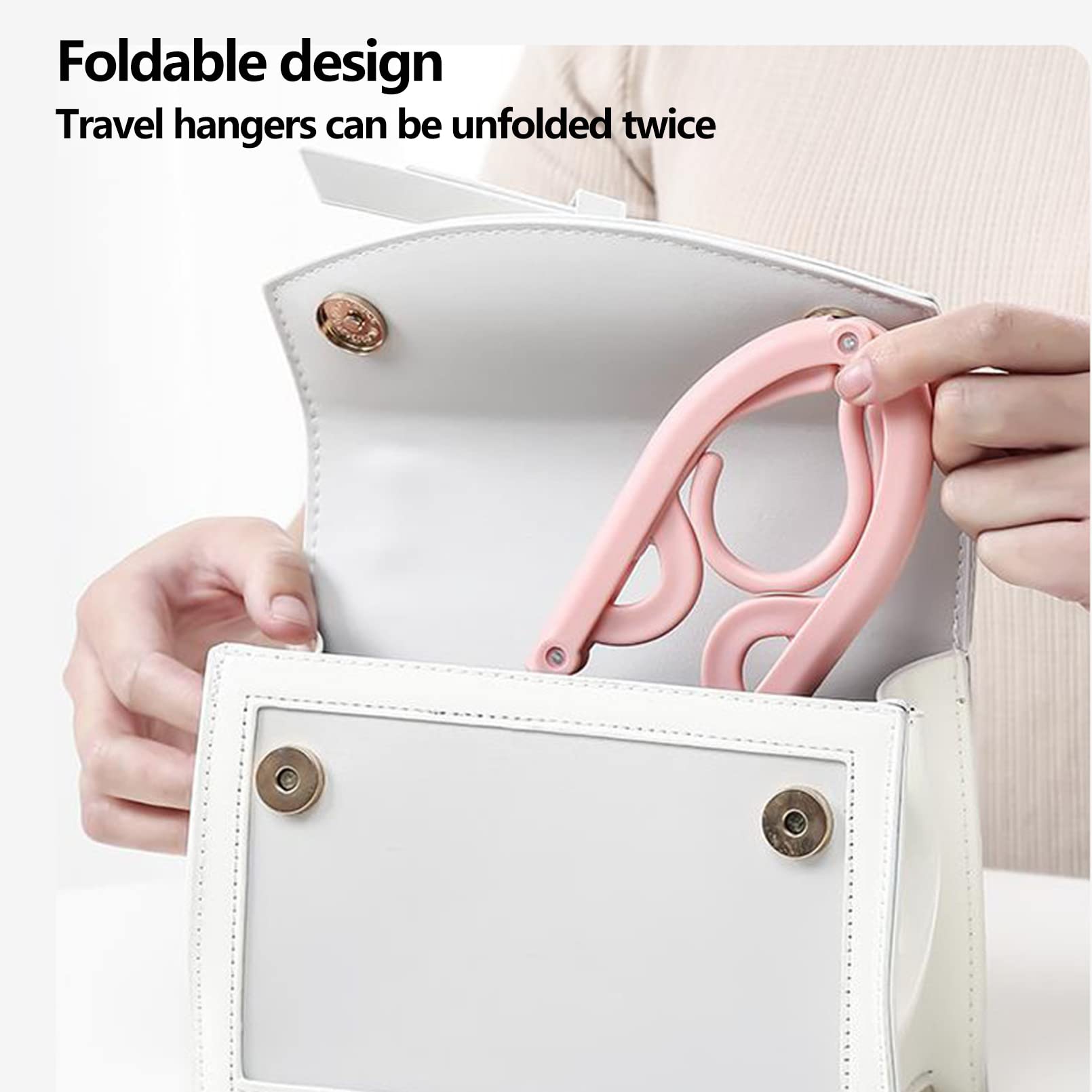 24 grucce da viaggio, appendiabiti pieghevoli portatili, da viaggio con clip, accessori da viaggio pieghevoli per viaggi, appendiabiti pieghevoli in plastica, 4 colori