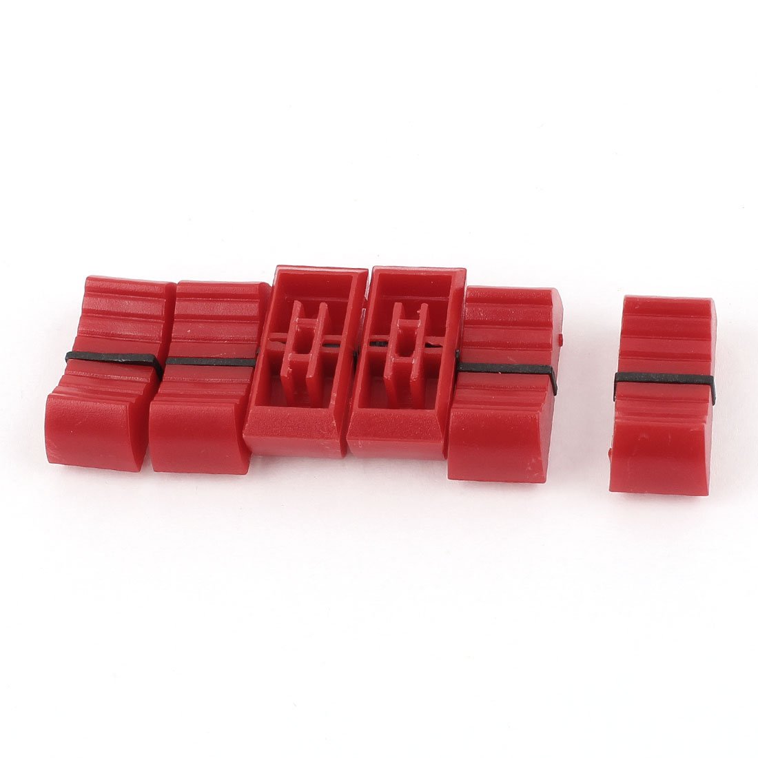 Aexit 6pcs Digital Variable Resistors Audio Mixer Fader Effects Slide Switch Cap Red 4 Potentiometers x 2mm