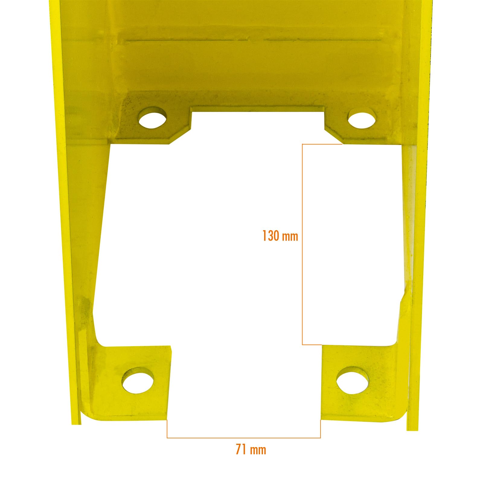 Dema U-Rammschutz, Anfahrschutz, Regalschutz, Eckschutz, 400 mm, gelb-schwarz, Metall 5 mm, ideal für Regale, Wände und Ecken