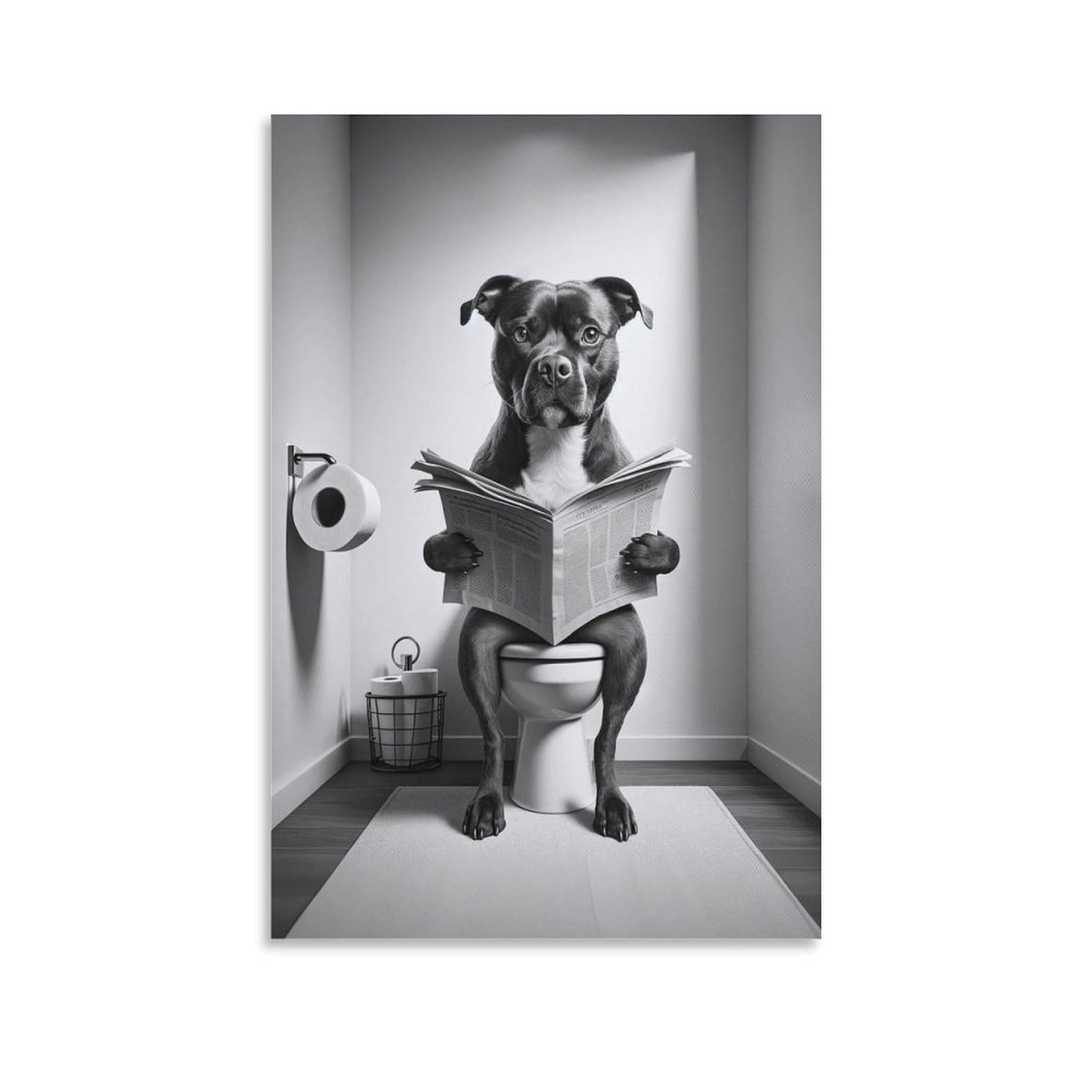 GQVCJSW Staffordshire Bull Terrier,Bathroom Art Poster Canvas Poster Bedroom Decor Landscape Office Room Decor Gift 08x12inch(20x30cm)