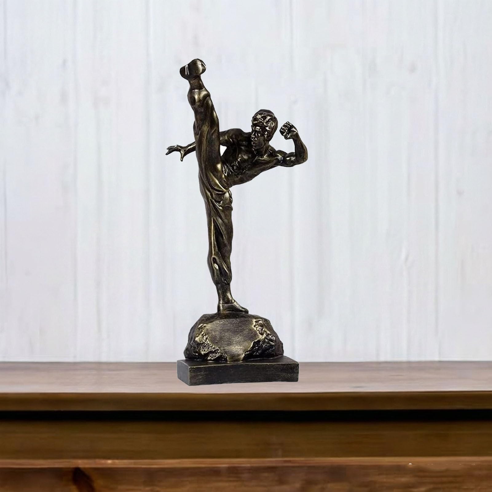 YUZDNM Bruce Lee Statue Sculpture - Decoration Art Statue Sculpture, Kung Fu-Knig Sculpture, Sculpture Collectible, Home Decoration Gifts(Bronze)