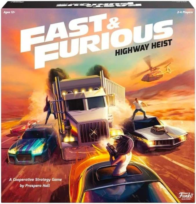 The Fast And Furious: Highway Heist Mission Based Co-operative Strategy Board Game With Different Scenarios For A Three-Games-In-One Experience (Ideal For Ages 12+) - Funko 54802 Signature Games