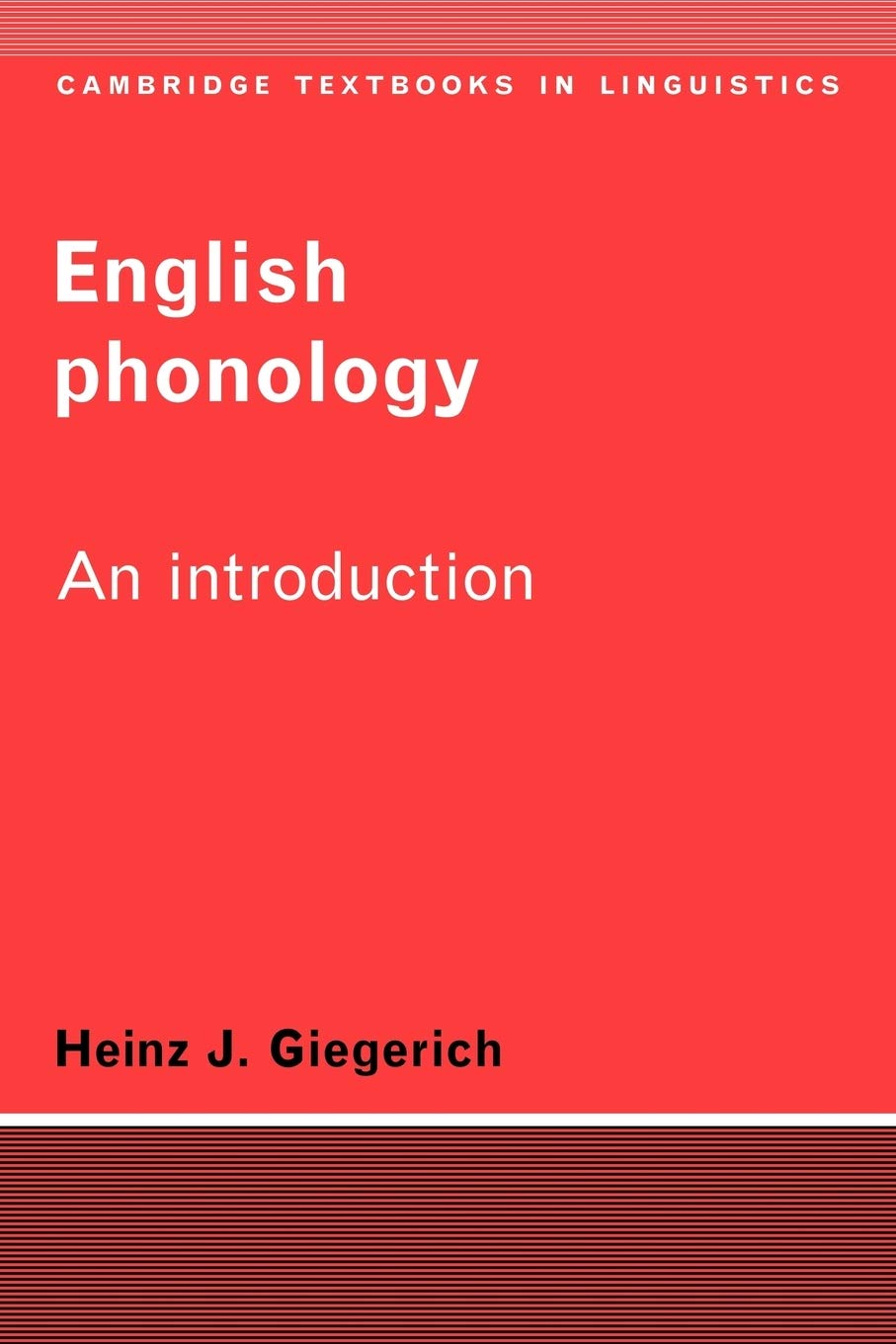 English Phonology 1ed: An Introduction (Cambridge Textbooks in Linguistics)