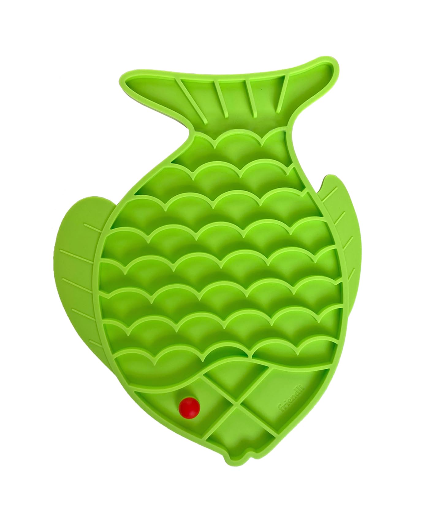 Friendli Cat Fish Shape Silicone Slow Feed Lick Mat, Mental Stimulation and Anxiety Relief