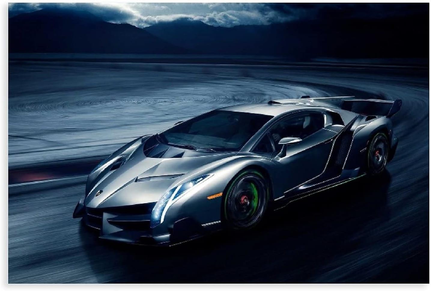 klloq Veneno Roadster Car Poster 11 Canvas