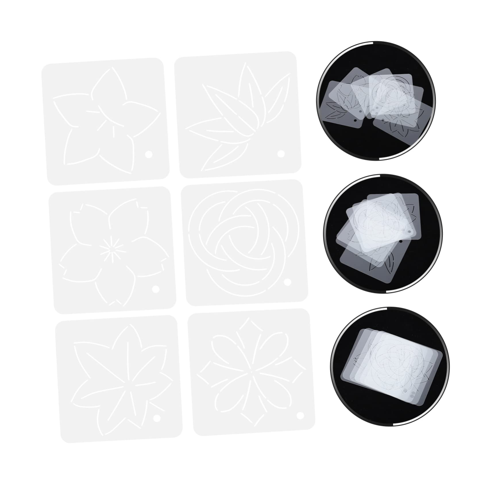 NUOBESTY 30piezas Plantillas De Acolchado De Acrílico Moldes Para Patchwork y Bordado Herramientas De Costura Para Manualidades