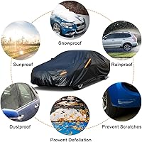 Vista 5 de Kayme Funda para Auto de 7 Capas Ajuste Personalizado para Nissan Maxima (1988-2025) Impermeable Todo Clima para Automóviles, Cubierta Completa