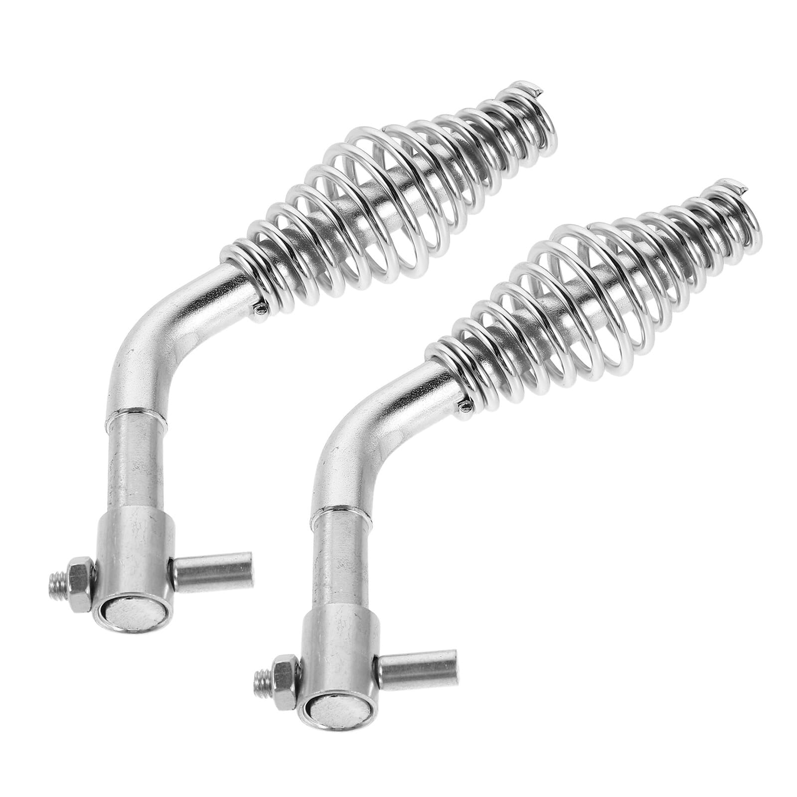 Mikinona 2 Pezzi Maniglia a Molla per Porte di Caminetti a Legna 2 Pezzi in Metallo Resistente Installazione Semplice, Ricambio per Forni e Accessori Riscaldamento, Adatta per Porte di
