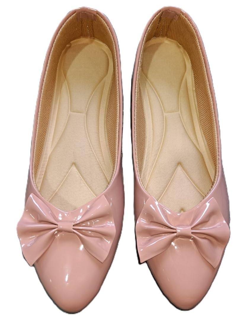 Womens Patent Stylish Bellies & Flat Sandals Lightweight Comfortable & Trendy Casual Footwear for Office Daily-image-42