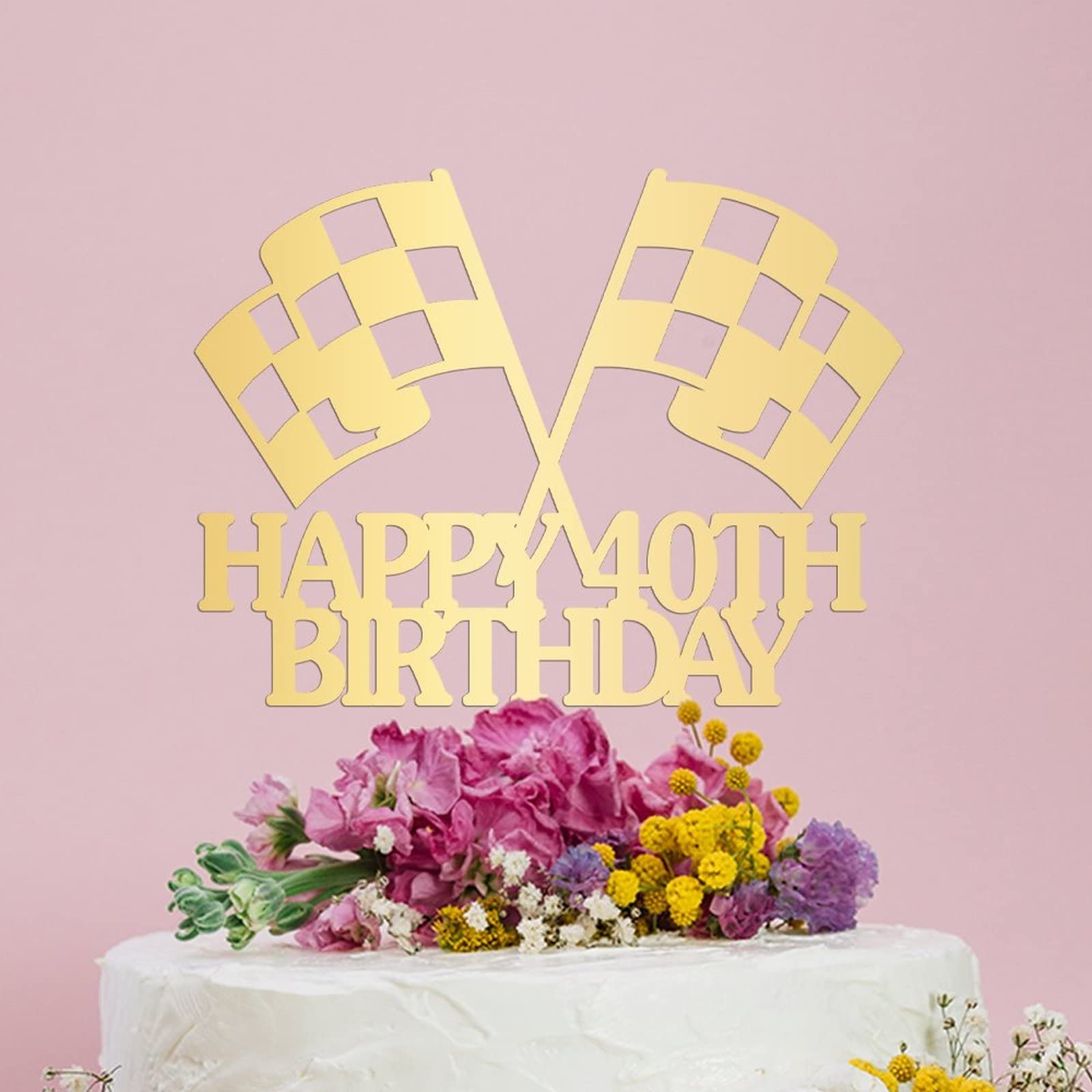 Décoration De Gâteau D'anniversaire Motif Voiture De Course à