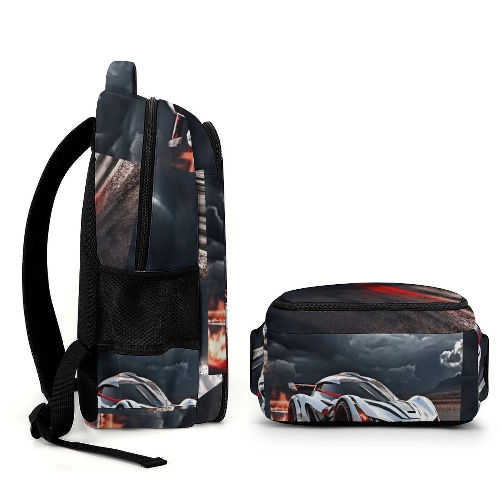 Sac À Dos Fille Voiture de sport Cartable Motif De Course Garçons Primaire, Sac D'école Enfants Idéal Pour Les Élèves De 5 À 9 Ans Va À L'école Voyage En Plein AirCourse