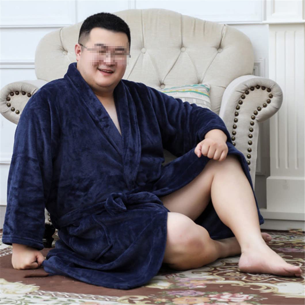 keusyoi Męski ciepły flanelowy szlafrok męski zimowy koralowy polarowy szlafrok kąpielowy nocna bielizna nocna damski szlafrok szlafroki plus size