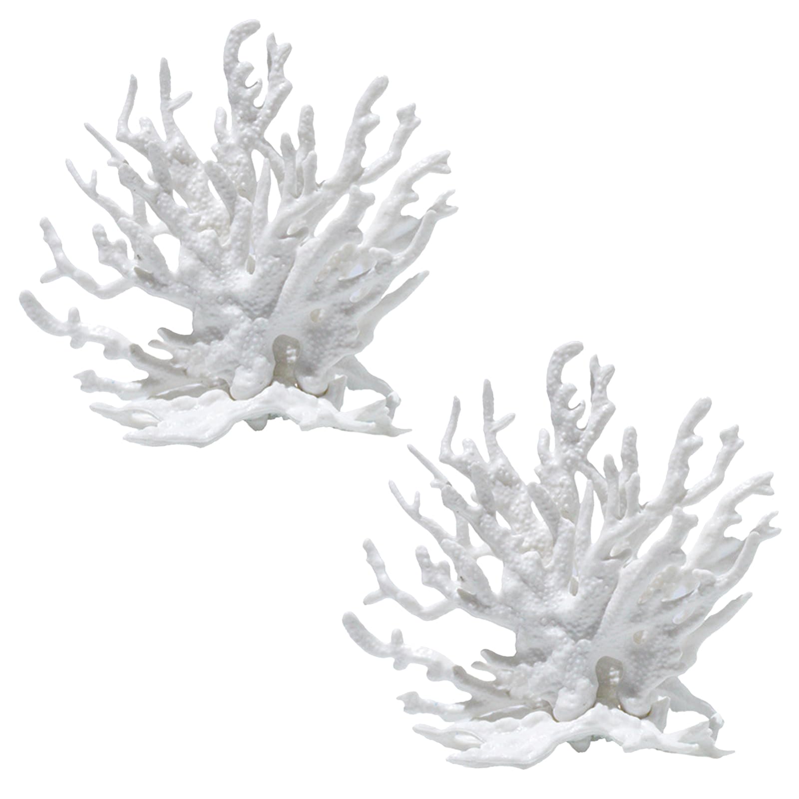 2 Pièces Simulation Corail Decoration Aquarium Poissons, Cachette Artificielle Plante Aquarium pour Animaux de Compagnie Jouer et se Reposer pour des Terrariums Marins d'eau Douce