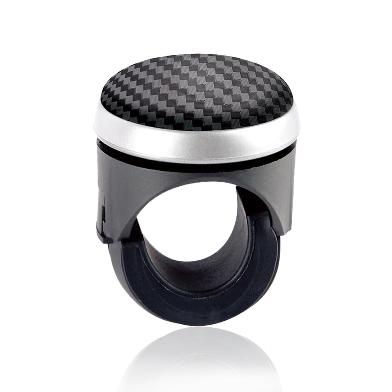 KASTWAVE Steering Wheel Power Handle Spinner Knob, Steering Wheel Spinner Knob, Carbon Fiber Steering Wheel Knob, Car Driving Helper Accessories for Car, SUV, Truck, Carbon Fiber-Black