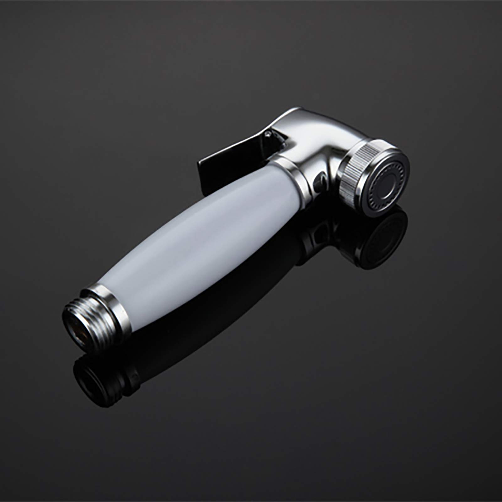 Pulverizador de bidé de mano para inodoro con agua caliente y fría, juego de pañales de tela de baño blanco montado en la pared, kit de latón para baño de mascotas, higiene personal