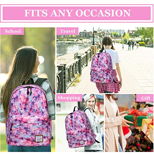 Mochila Escolar para Menina, VASCHY Mochila para Crianças/Adolescentes/Ensino Médio/Faculdade/Trabal