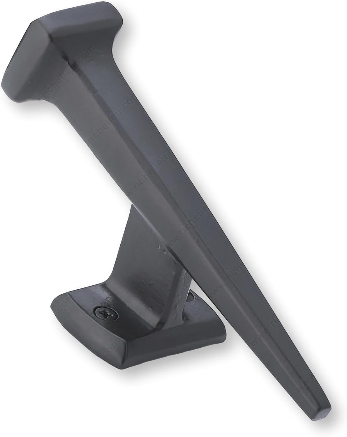 Traditional Forged Iron Hook - Rustic Black Wall Hook