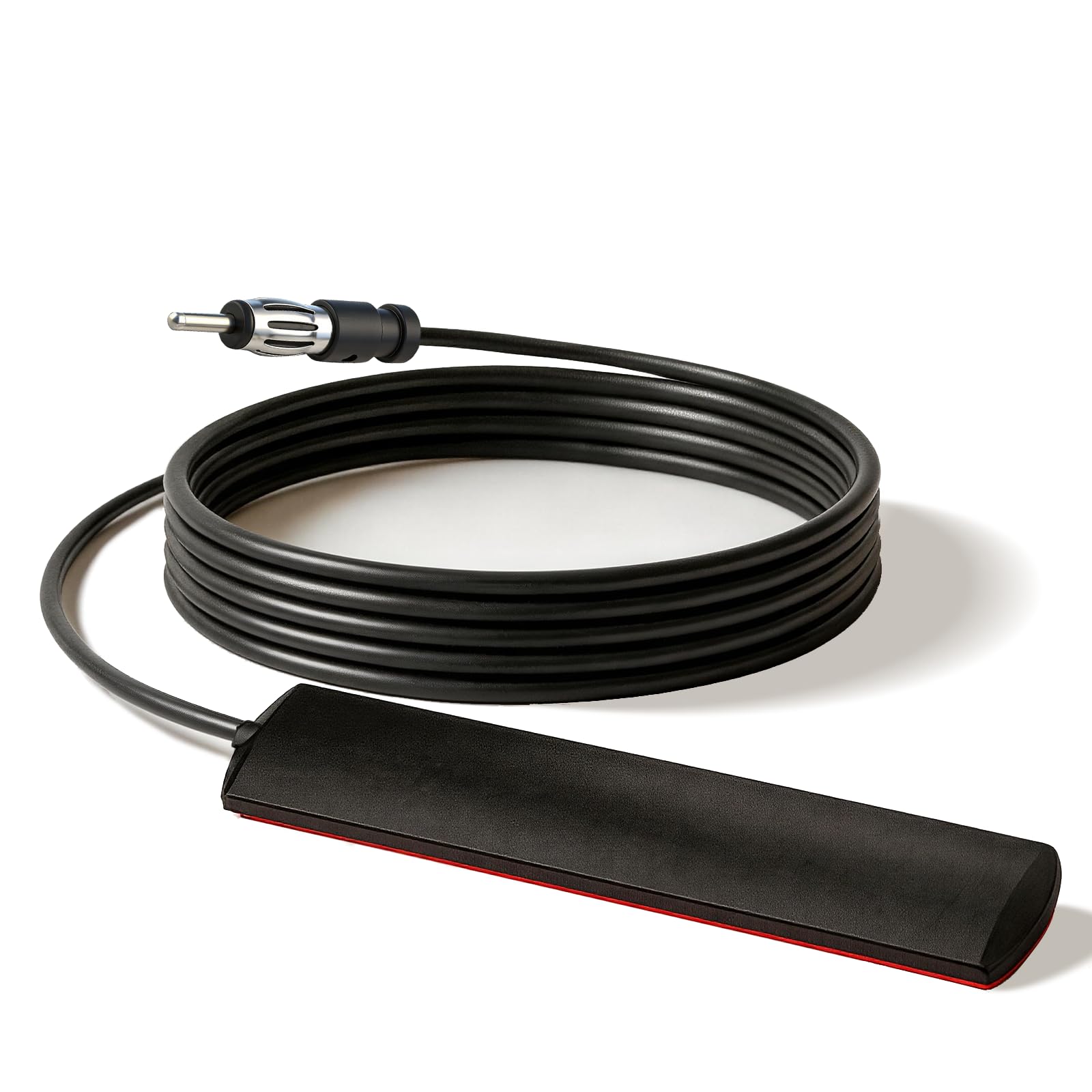 Bingfu Adattatore Antenna Autoradio Interna Antenna Elettronica Amplificata Radio Auto Universale ANT-309 Adattatore DIN 88Mhz-110Mhz Parabrezza Adesiva 3M Cavo