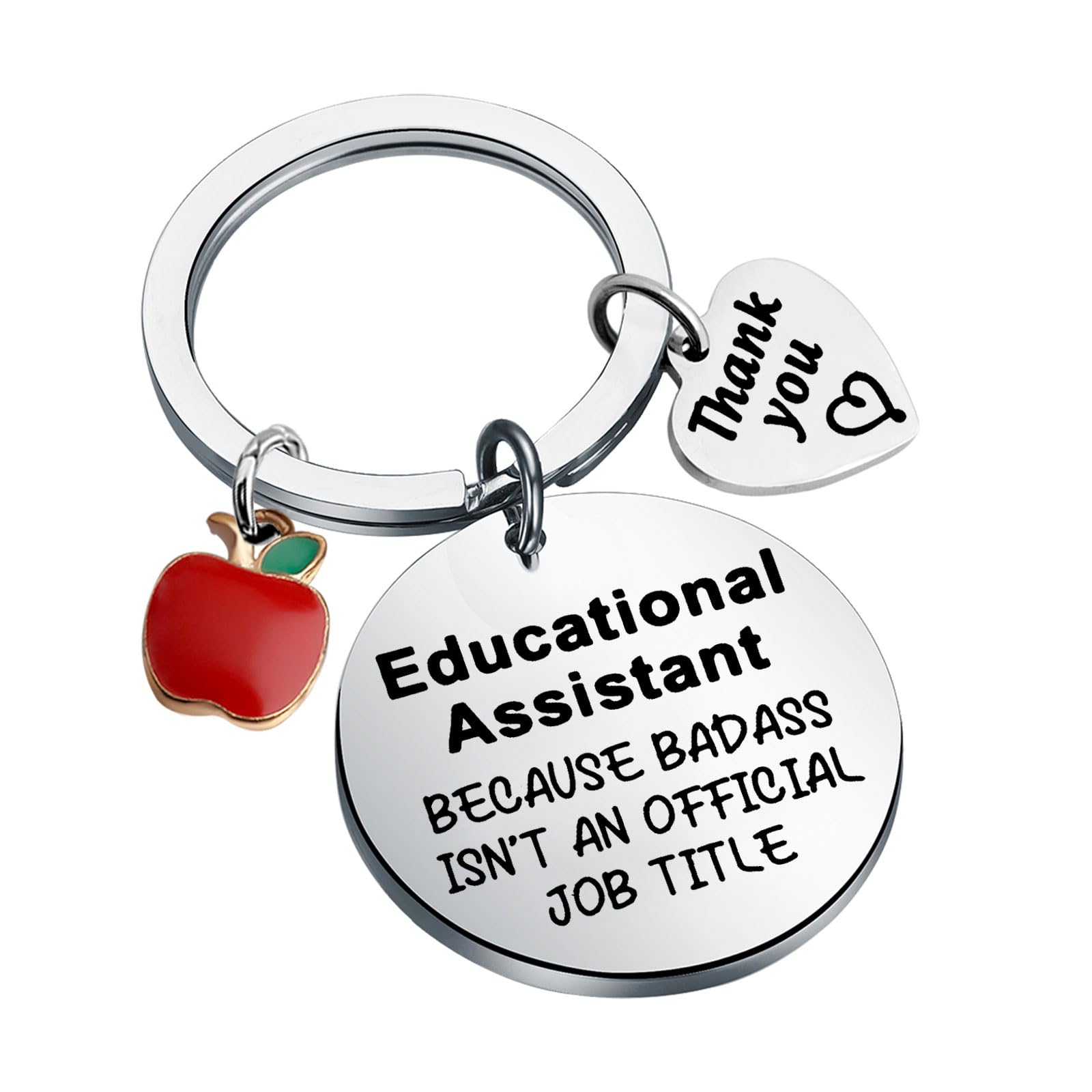 TGBJE Educational Assistant Keychain School EA Gifts Assistant Teacher Appreciation Jewelry Back to School Gift Educator Gift