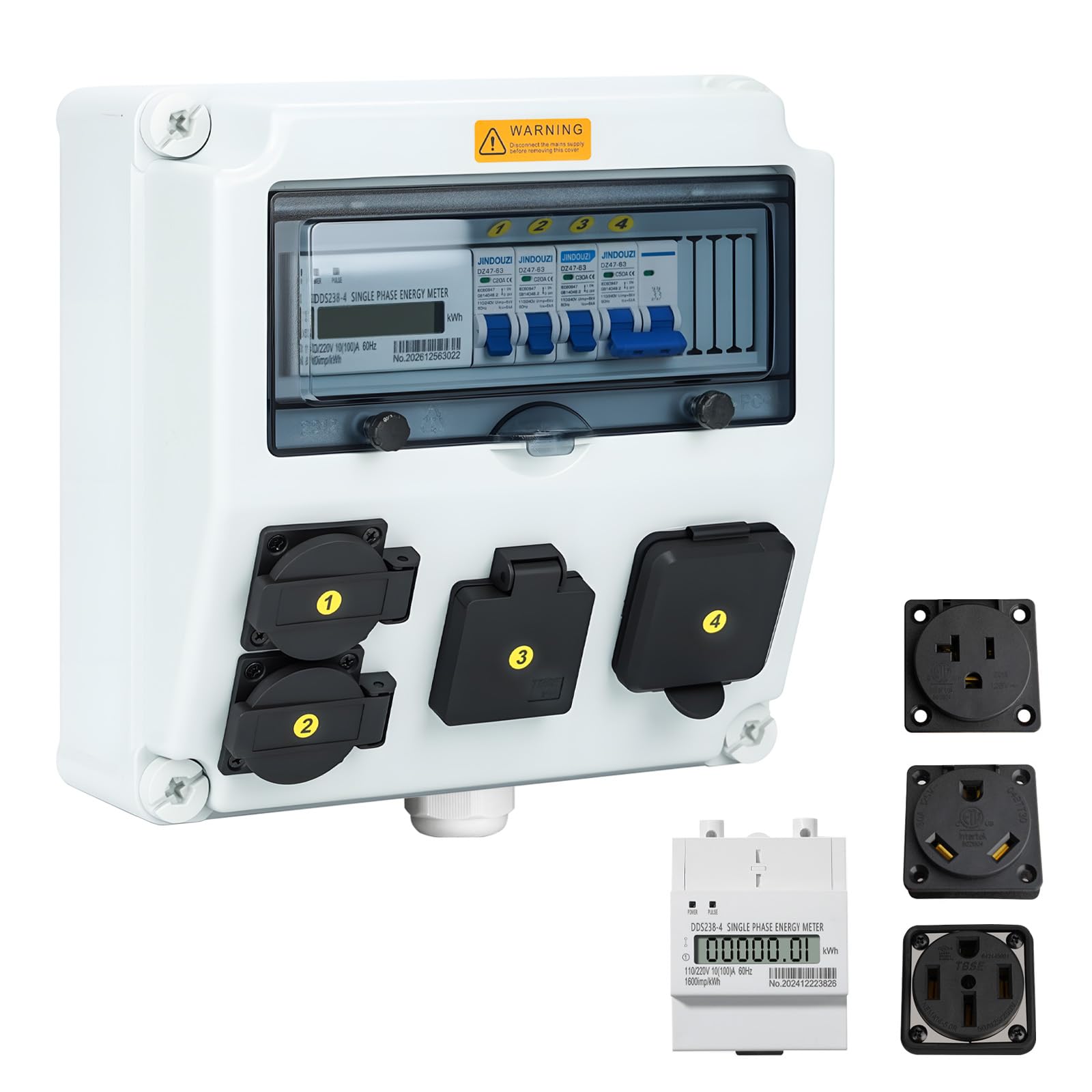 Photo 1 of JINYOUZI RV Power Outlet Box with Electric Meter