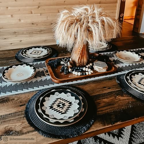 Image of Paseo Road Chalet Aztec 16 Piece Ceramic Dinnerware Set