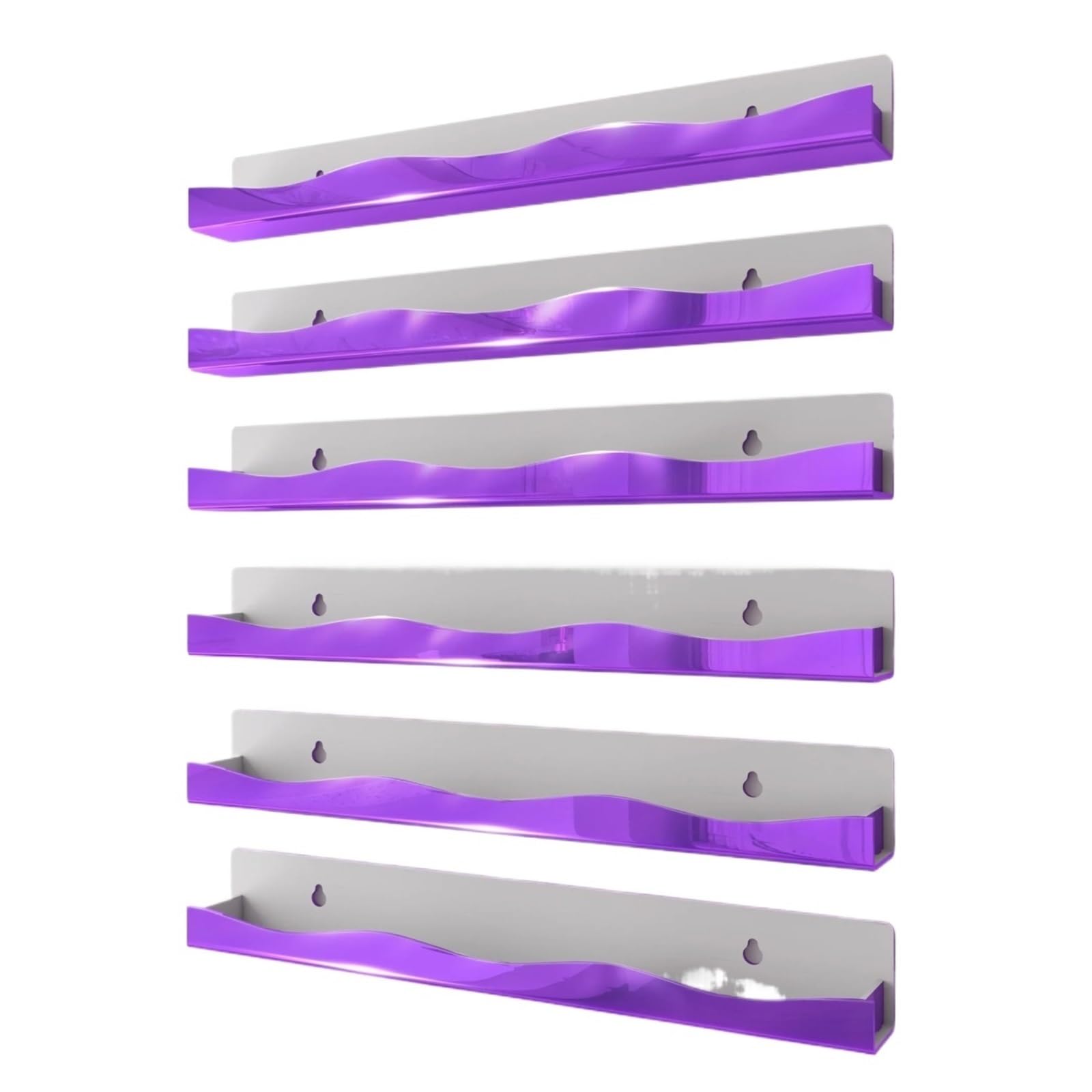 Présentoir à vernis à ongles Support mural for vernis à ongles, finition miroir, style salon élégant, for un espace plus moderne(Mirror Purple)