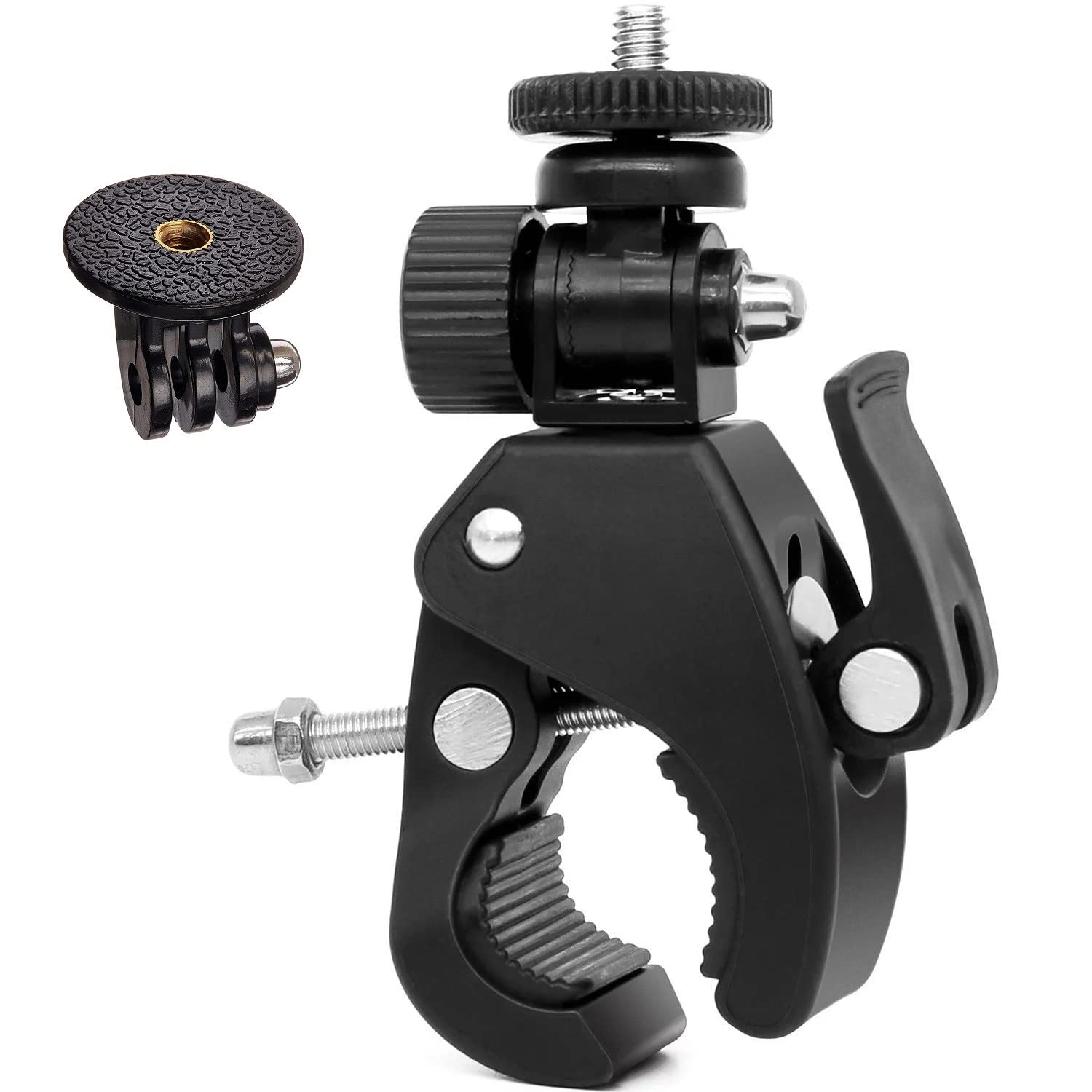 eWINNER Bike Handle Bar Mount Clip Holder for Insta360 X5 X4 ONE X3 X2 X RS Go 3S Ace Pro2/for DJI OSMO Action 5 Pro 4 3 Pocket 3 2/ for GoPro Hero 13 12 11 10 9 8 7 6 5 MAX Cameras