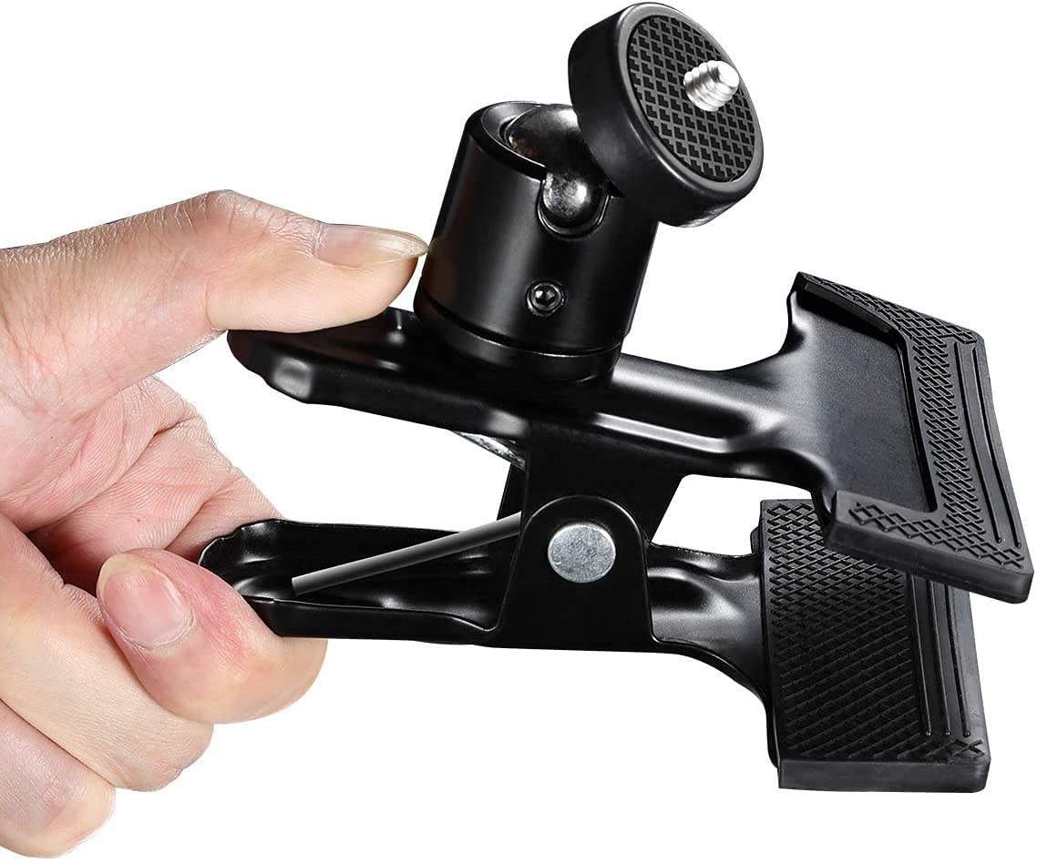 Double O1Multi Function Camera Table Clip Clamp Holder Mount with Aluminum Alloy Swivel Photography Ball Head for Camera, Flash, Gopro, Backdrop, etc