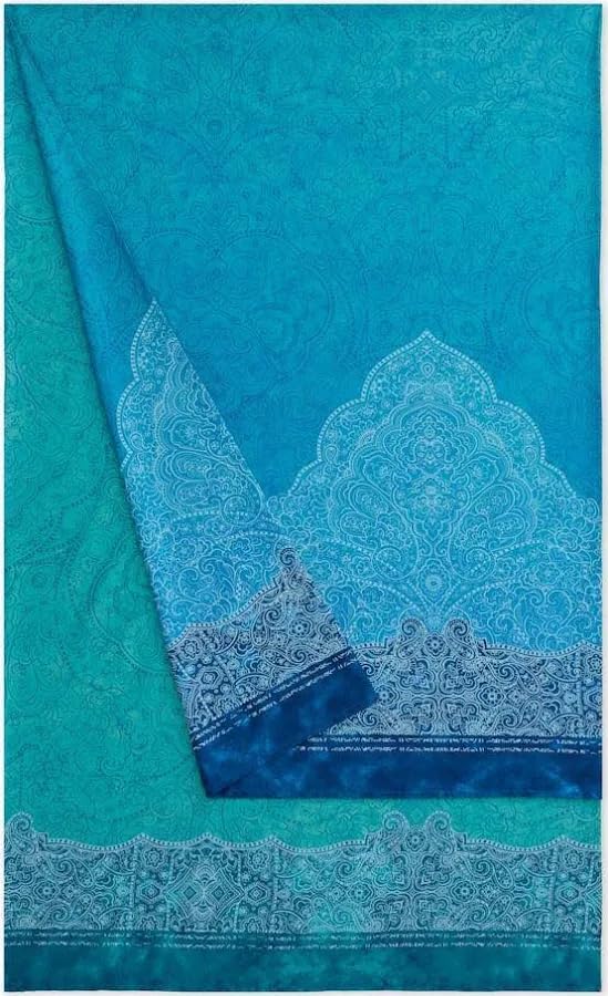 Bassetti Granfoulard Sofaüberwurf, Überwurf für Sofa, Überwurf, Tischüberwurf, 270 x 270 cm, Art. Dolceacqua Blau