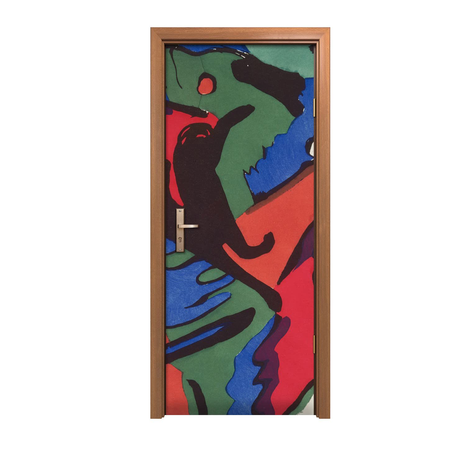 Autocollant de porte masquage défauts 80x200cm décoration murale Kandinsky