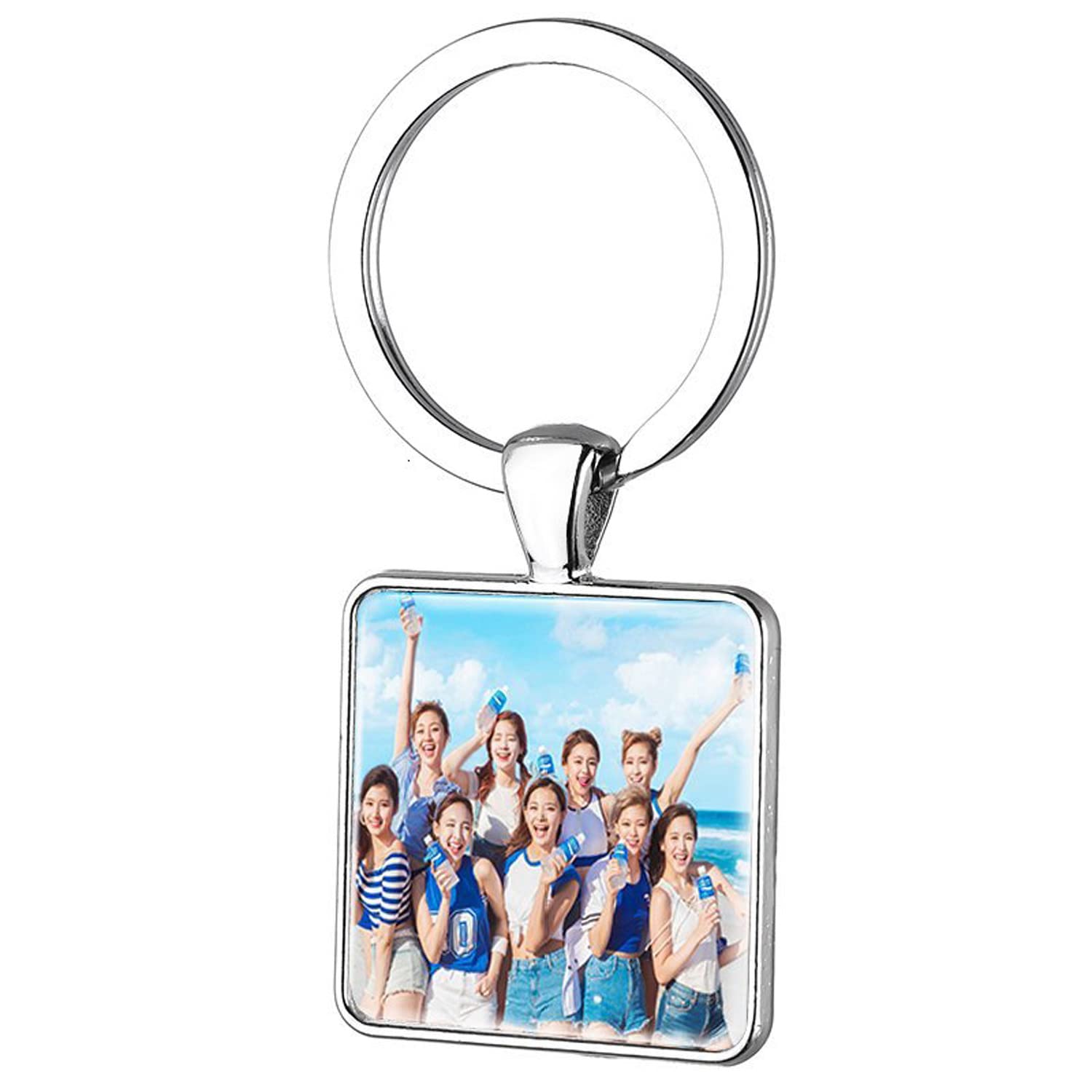 Zeia3 Brown Trendy Kpop Singers Twice Keychains Key Chain Ring Holder Glass Cabochon Diy Jewelry Gift For Fans