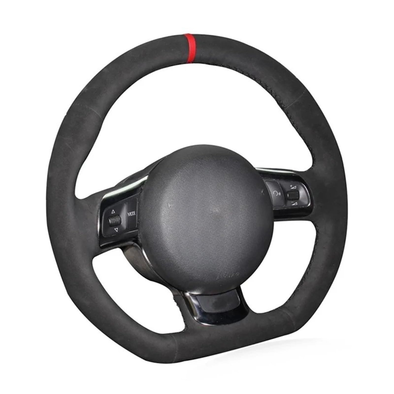 Lenkradschoner Für TT Für TTS (8J) 2006-2014 A3 S3 (8P) Für Sportback 2008-2012 R8 (42) Auto-Lenkradabdeckung DIY Rutschfestes schwarzes Wildleder Lenkrad Schutzhülle(Light Blue Thread)