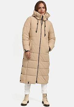 Marikoo Long Fall & Winter Coat for Women | Detachable Hood