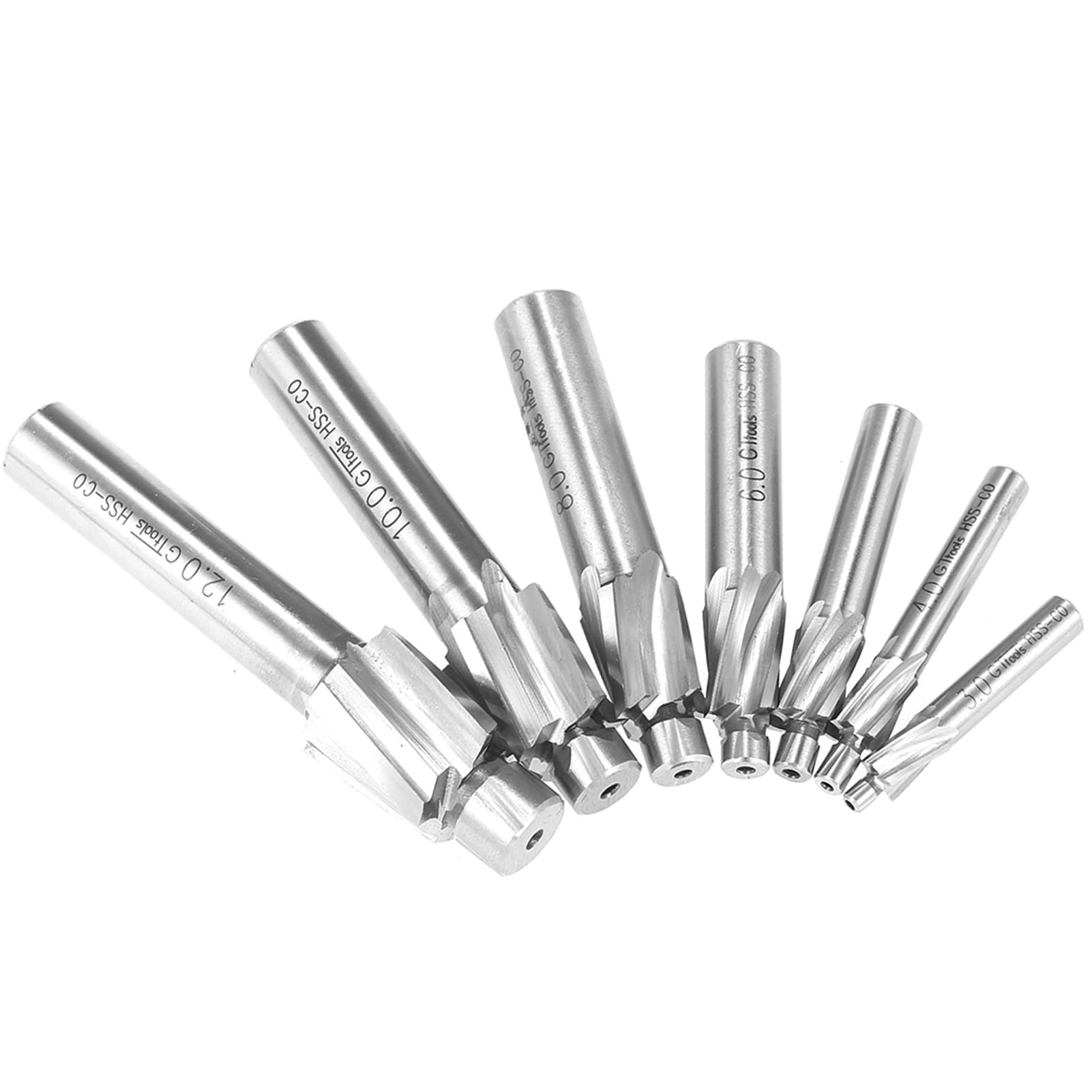 Generic Bit di Contropiede, Bit di Lavandino Controsoffiatori per Lavello per Metallo Ad Alta velocità 7 Pc per Ghisa, Acciaio, Rame, Alluminio, Acciaio Inossidabile di Normale Durezza