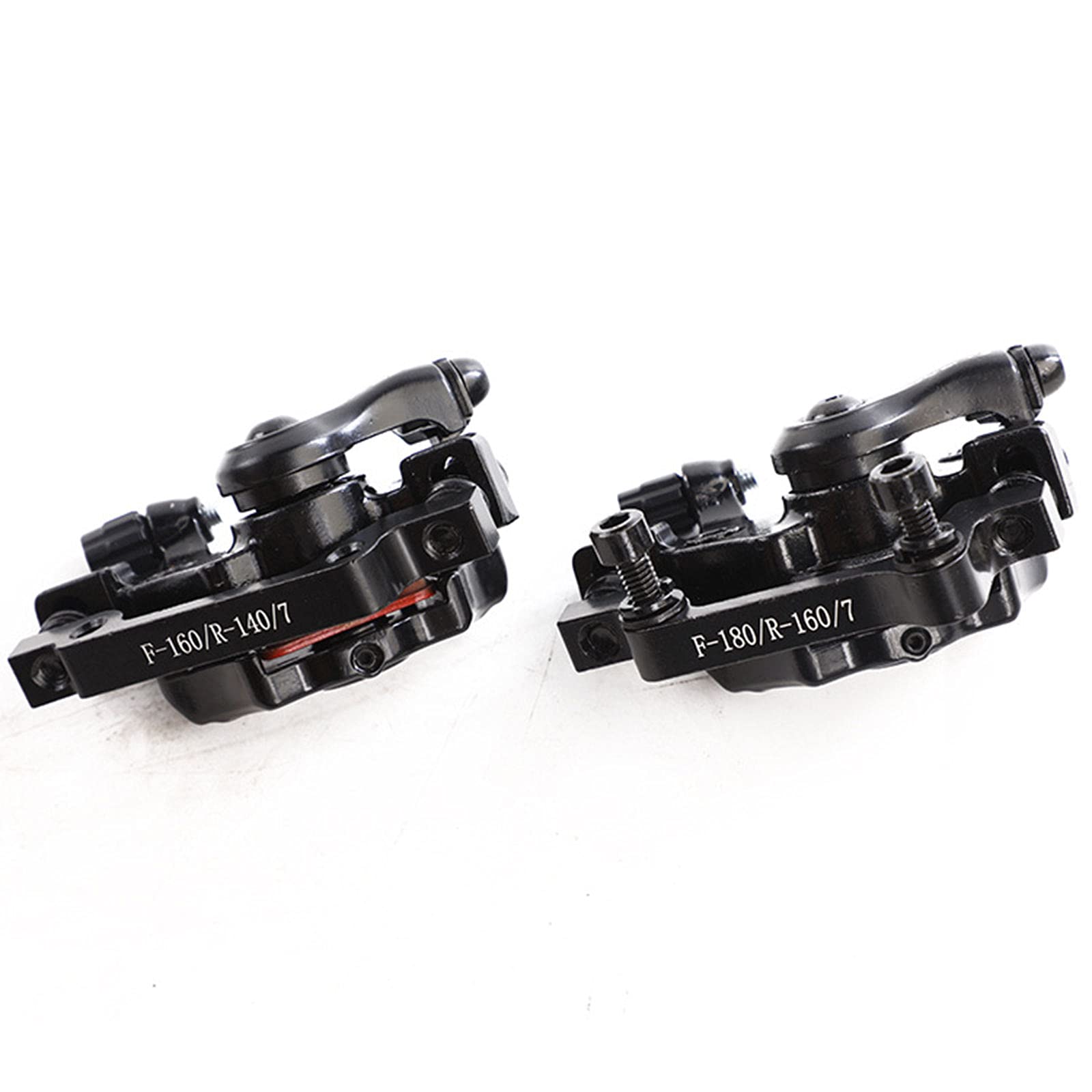 Generic Freni per Bicicletta, Pinza Freno a Disco Meccanico, MTB Ciclismo Bici Freno a Disco Meccanico Anteriore/Posteriore Pinza, F-160/R-140 F-180/R-160