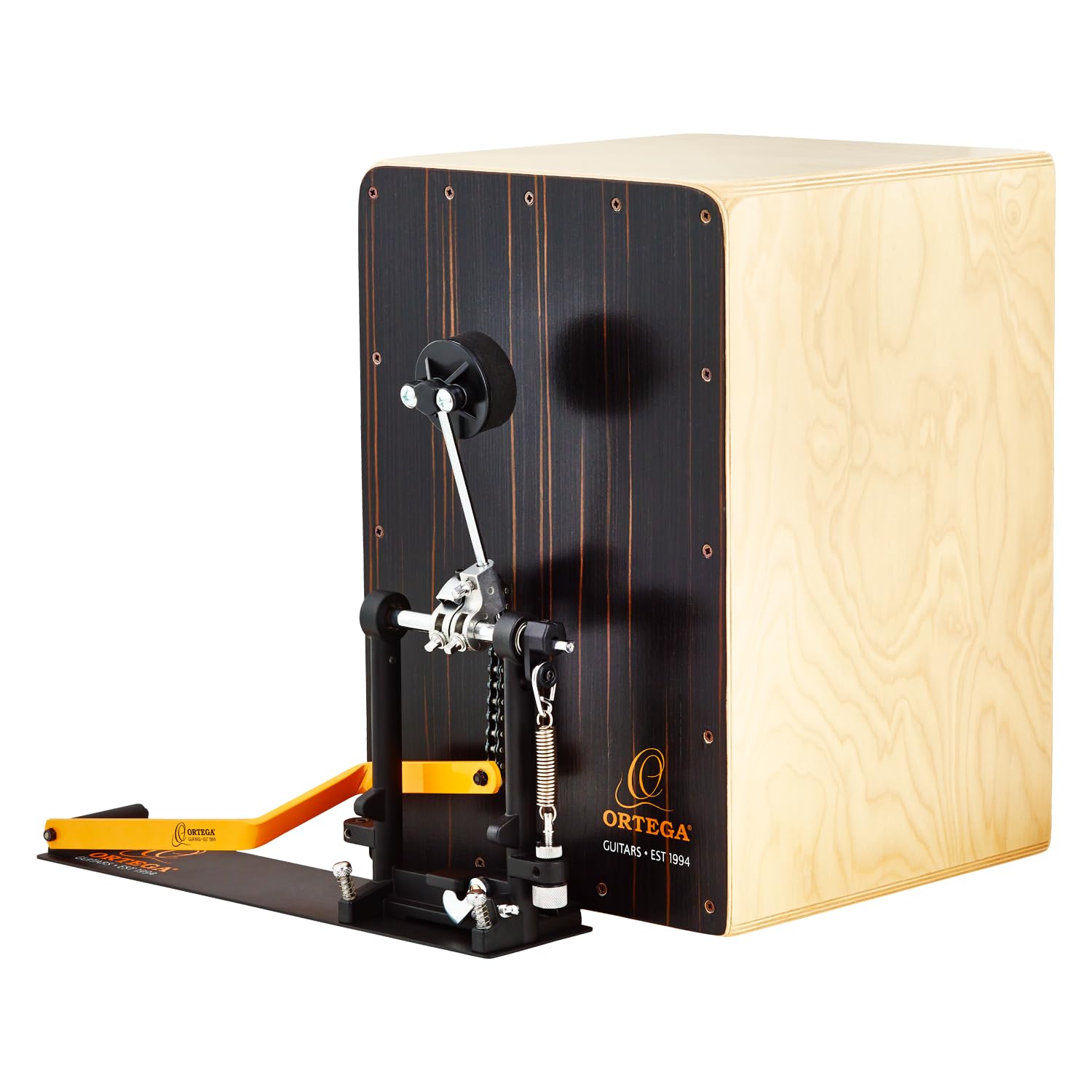 Ortega Guitars Stomp Box Cajon Bundle - Piede Destro - Con cajon e Pedale - Strumento musicale - Legno Ammara e Betulla Baltica (OSTBCJ-BU)