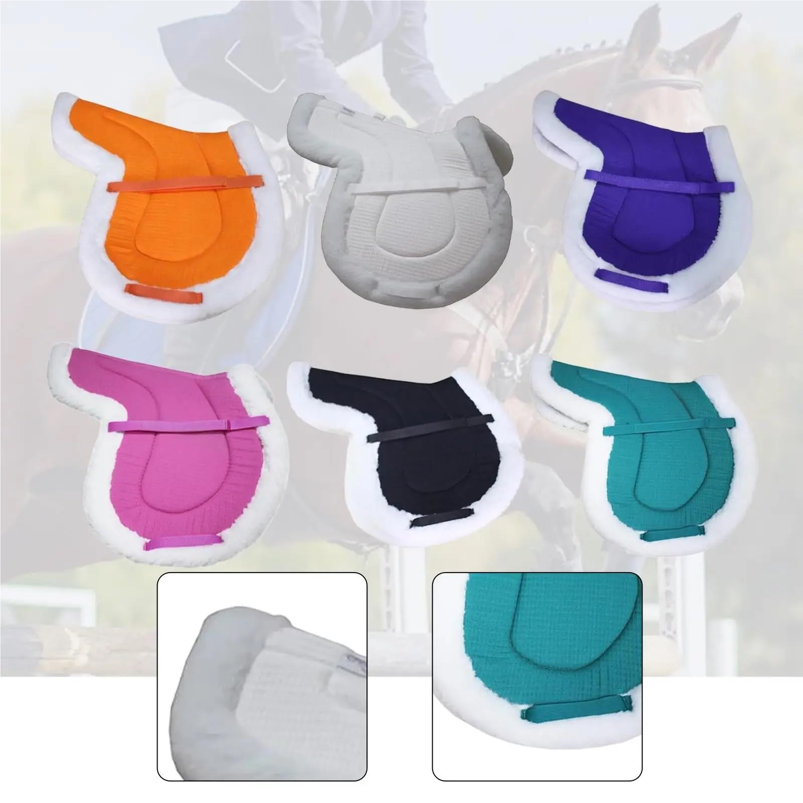 Podkładka pod siodło do jazdy konnej, Czaprak ujeżdżeniowy wielokolorowy(Color 3)