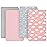 Baby Bassinet Sheets 4 Pack Compatible with 35 x 20 AMKE 3 in 1 Baby Bassinet, Bold, Ezebaby, Li\'l Pengyu and GoFirst Bedside Sleeper, Ultra Soft & Skin-Friendly, Pink Print